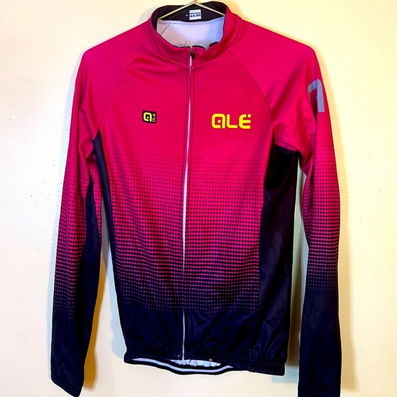 Ale Cycling  Winter Jersey Logo Men- Red/Black|Full Zip - Picture 1 of 7